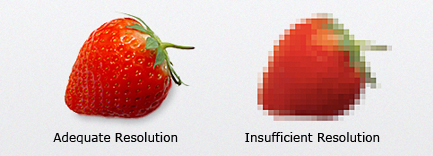 Strawberries: image resolution example